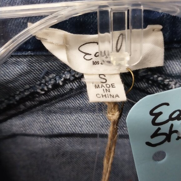 3655 Size Small Easel Upcycled Jean Shacket In Teal and Blue. NWT - Picture 7 of 7